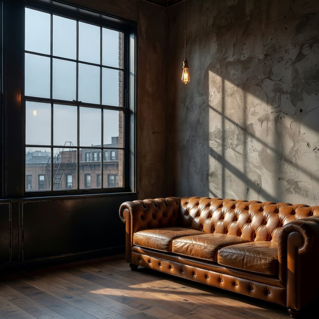 AI-rendered Industrial interior style — DecorAI AI interior design app